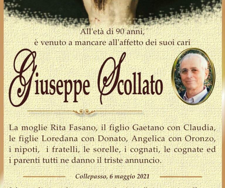 È morto Giuseppe Scollato