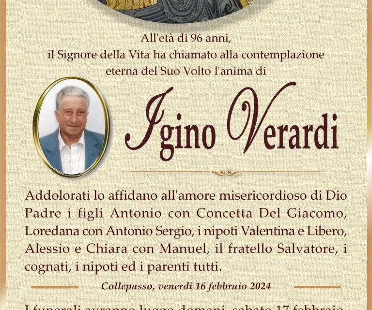 È morto Igino Verardi