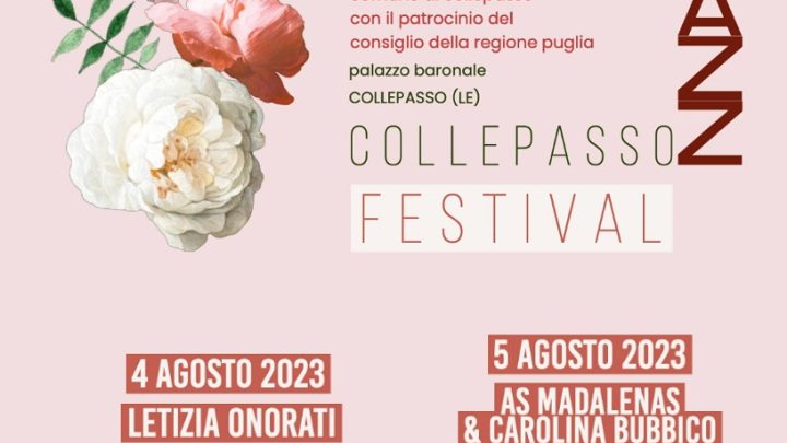 “I Fiori del Jazz” a Collepasso, festival dedicato alla voce femminile (4-5 agosto, ore 21, Palazzo Baronale)