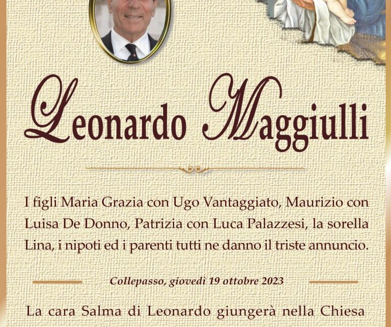 È morto Leonardo Maggiulli