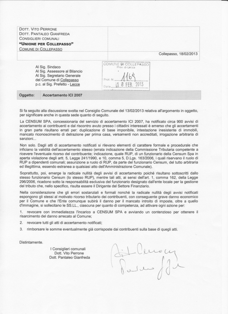 Lettera ICI 2007 18.2.13