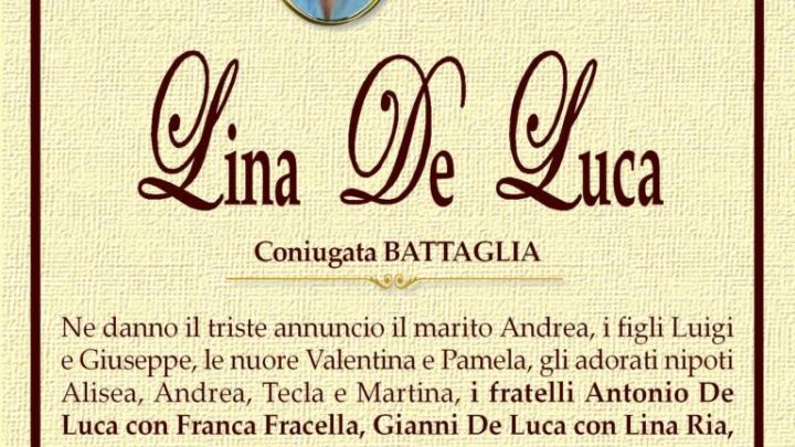 È morta Lina De Luca