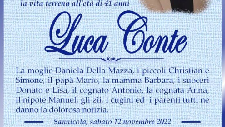 È morto Luca Conte