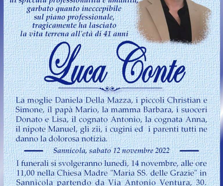 È morto Luca Conte