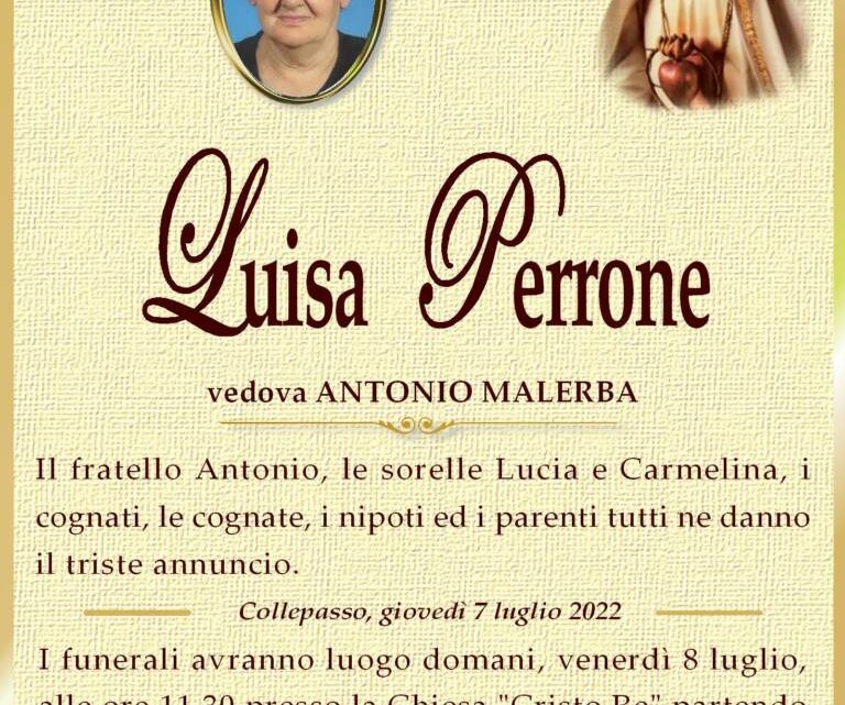 È morta Luisa Perrone