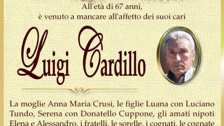 È morto Luigi Cardillo