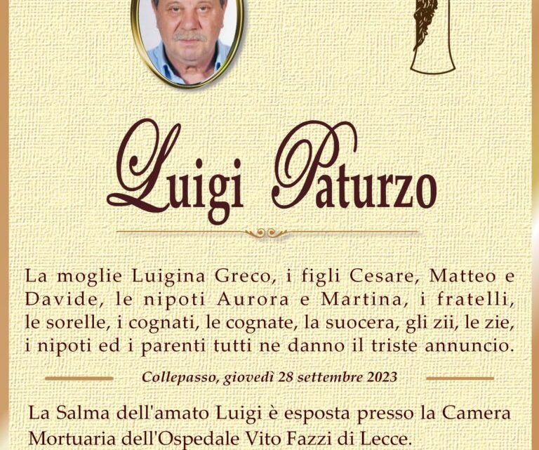 È morto Luigi Paturzo