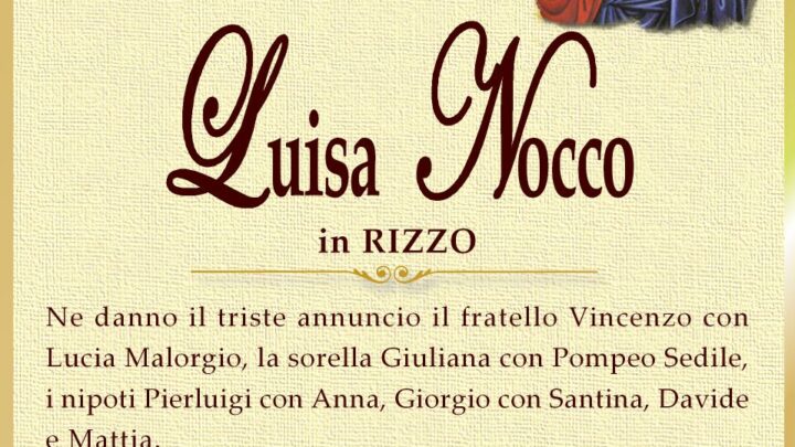 È morta Luisa Nocco