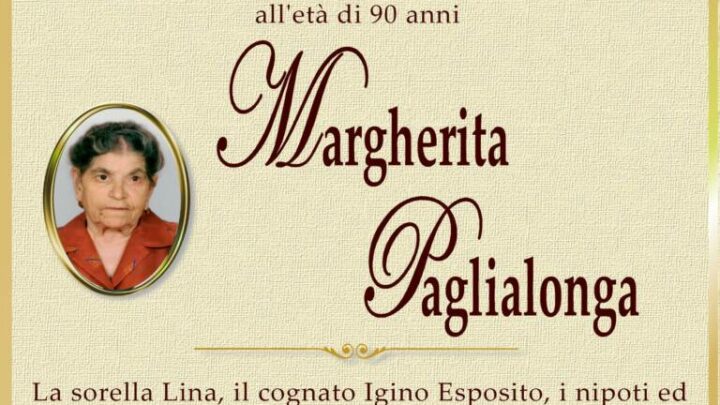 È morta Margherita Paglialonga