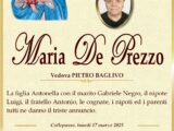 È morta Maria De Prezzo, ved. Baglivo