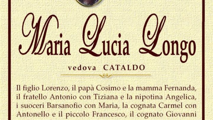 È morta Maria Lucia Longo