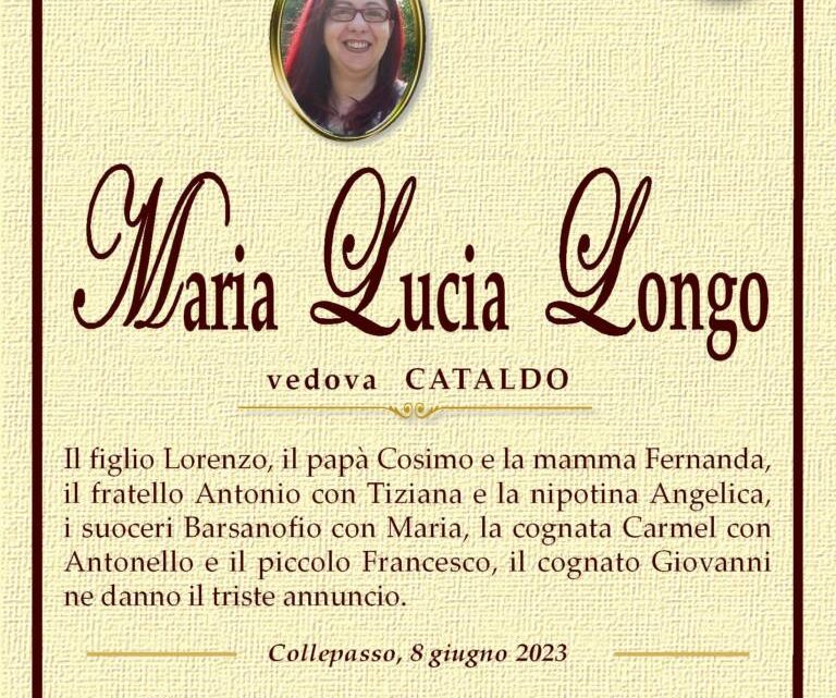 È morta Maria Lucia Longo