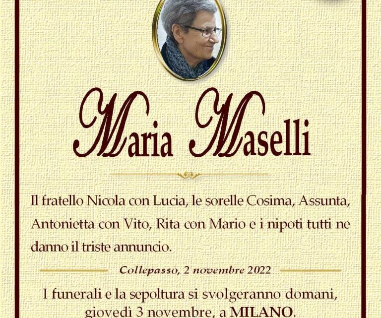 È morta Maria Maselli