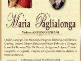 È morta Maria Paglialonga, ved. Epifani