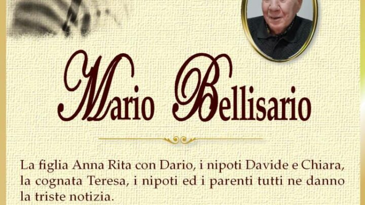 È morto Mario Bellisario