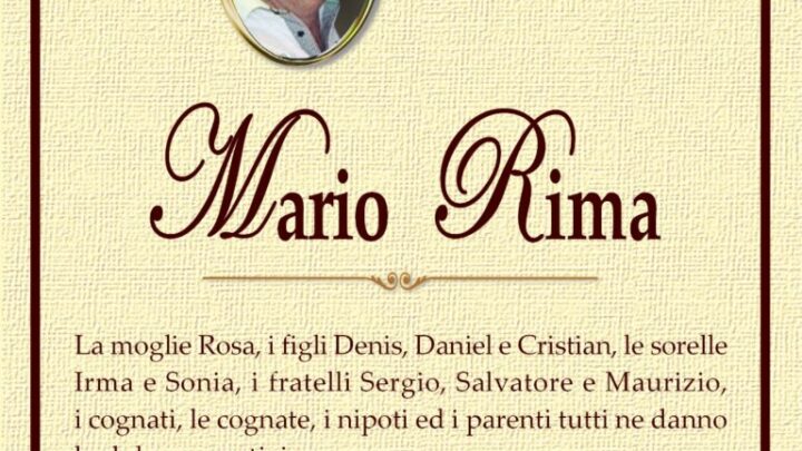 È morto Mario Rima