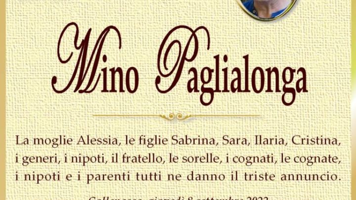 È morto Mino Paglialonga