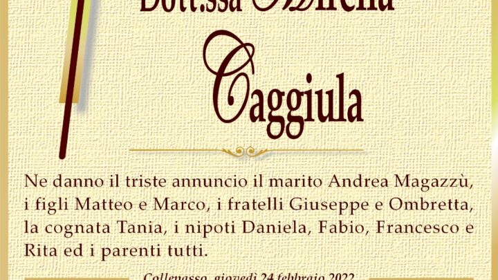 È morta Mirella Caggiula