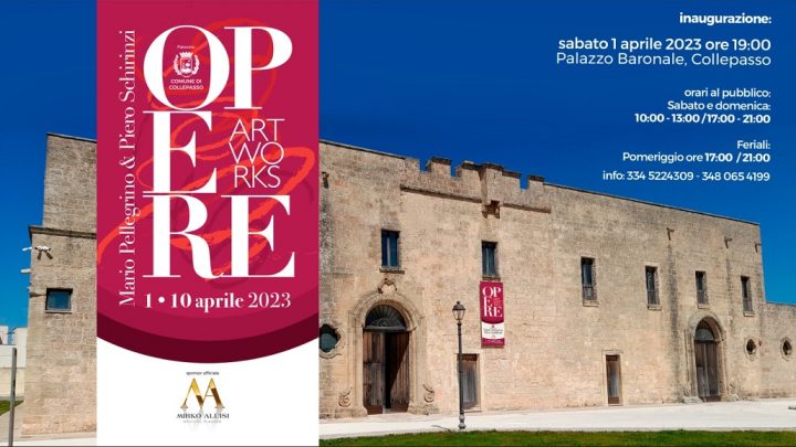 Mostra di Mario Pellegrino e Piero Schirinzi dal 1° al 10 aprile presso il Palazzo Baronale