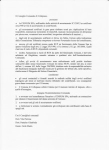 Il testo dell'ordine del giorno presentato dai consiglieri di minoranza