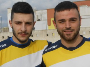 Simone Oliveti, autore di una doppietta, e Gabriele Carrozza, autore di un gol