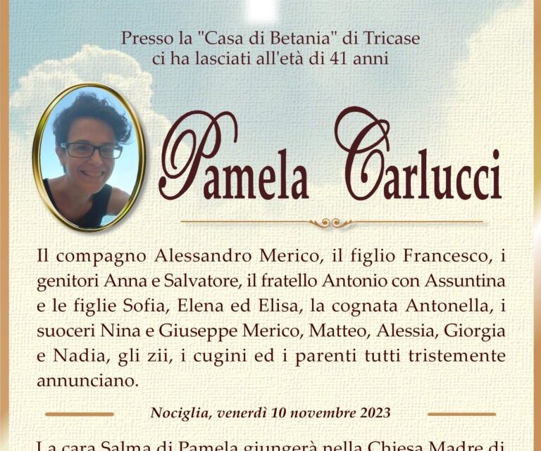 È morta Pamela Carlucci