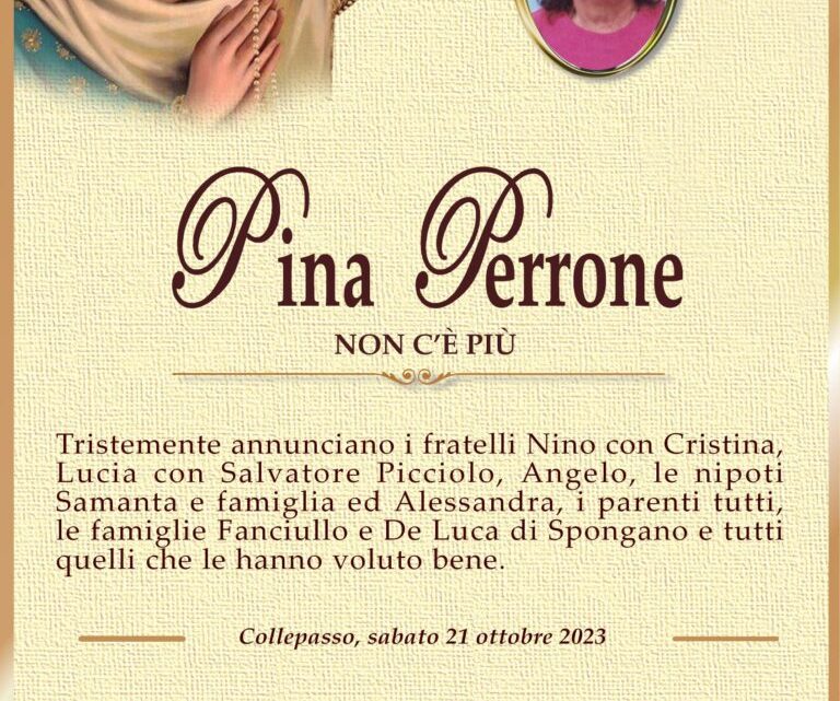 È morta Pina Perrone