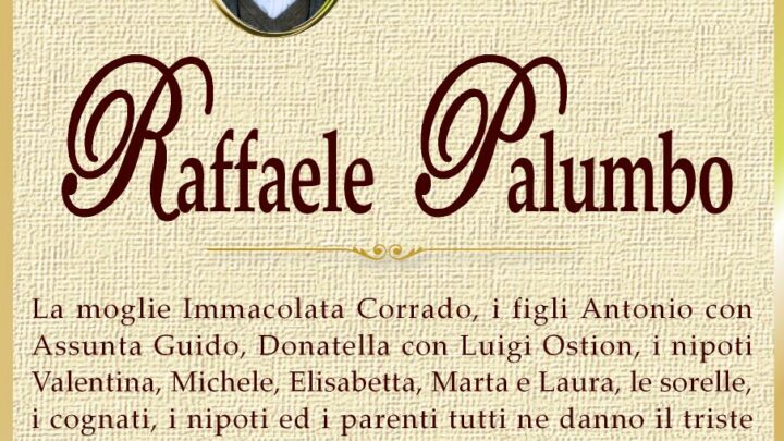 È morto Raffaele Palumbo