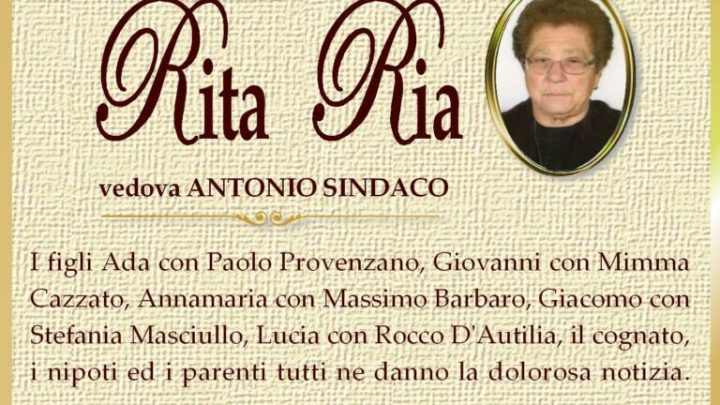 È morta Rita Ria