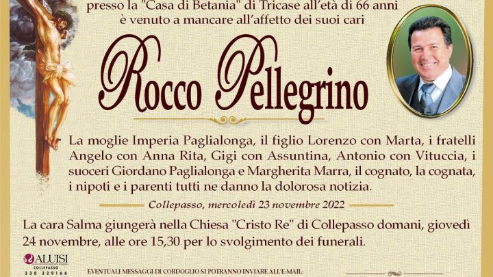 È morto Rocco Pellegrino