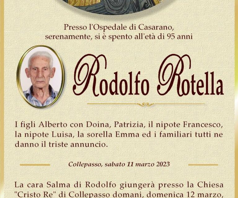 È morto Rodolfo Rotella