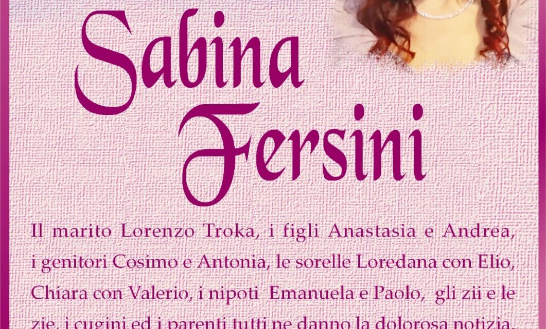 È morta Sabina Fersini