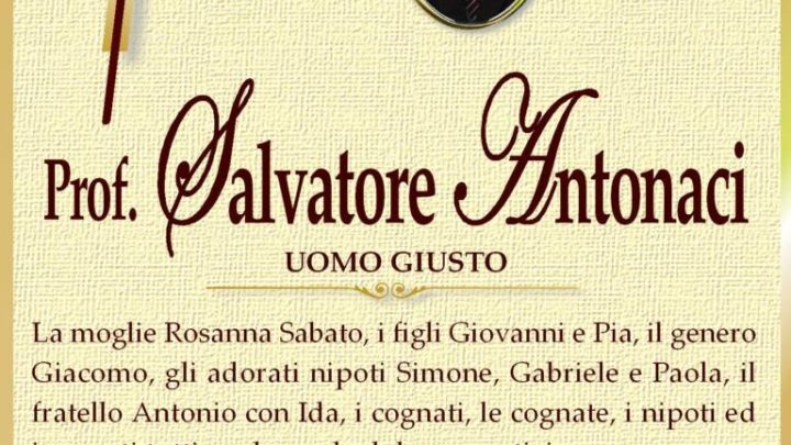 È morto Salvatore Antonaci