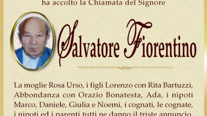 È morto Salvatore Fiorentino