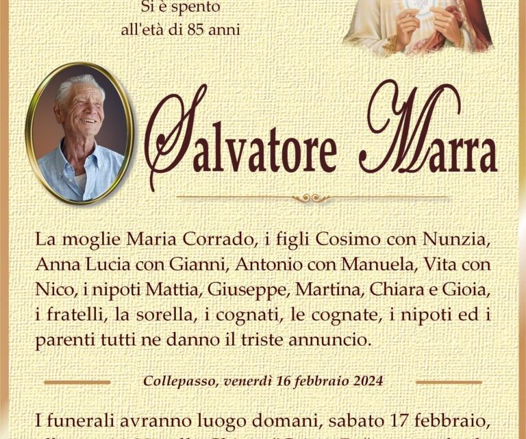 È morto Salvatore Marra