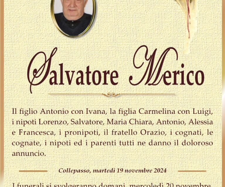 È morto Salvatore Merico