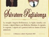 È morto Salvatore Paglialonga