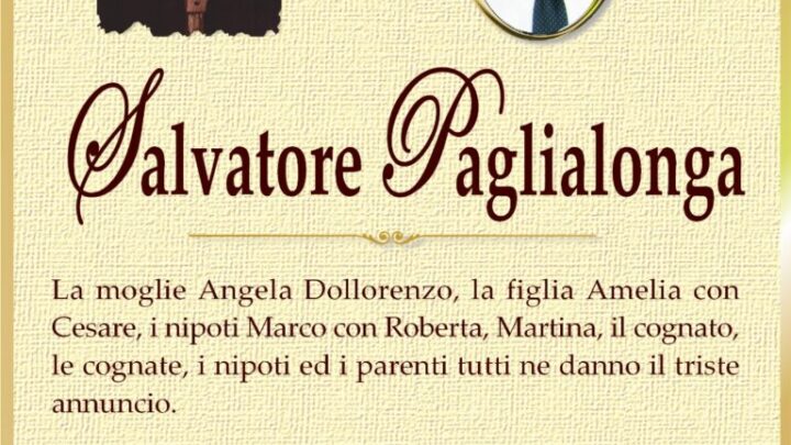 È morto Salvatore Paglialonga