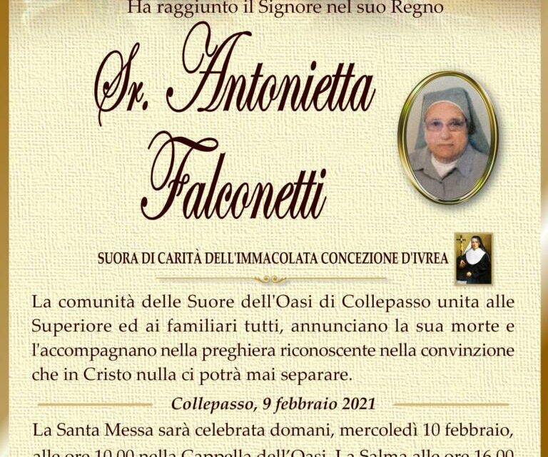 È morta Sr. Antonietta Falconetti