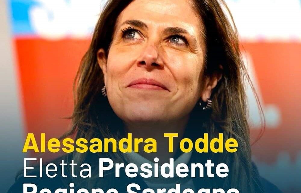 Alessandra Todde (M5S), a capo di uno schieramento progressista, prima donna Presidente della Regione Sardegna