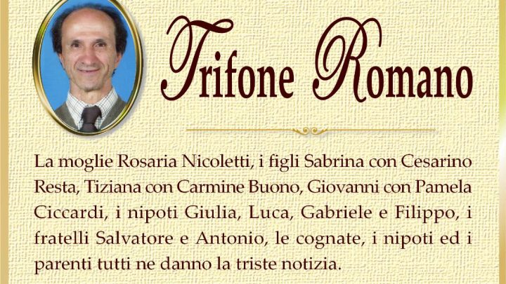 È morto Trifone Romano