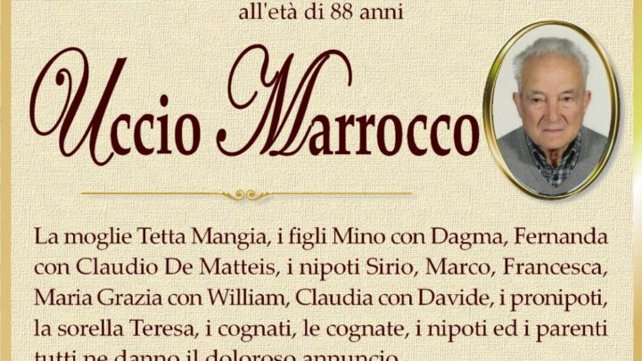 È morto Uccio Marrocco