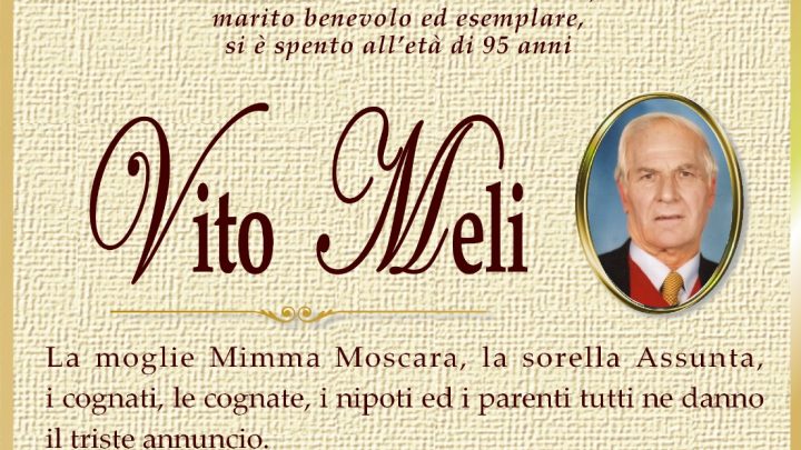 È morto Vito Meli