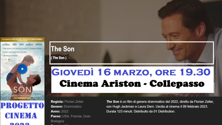 Progetto Cinema 2023: “The Son” di Florian Zeller (16 marzo, ore 19.30, Cinema Ariston)